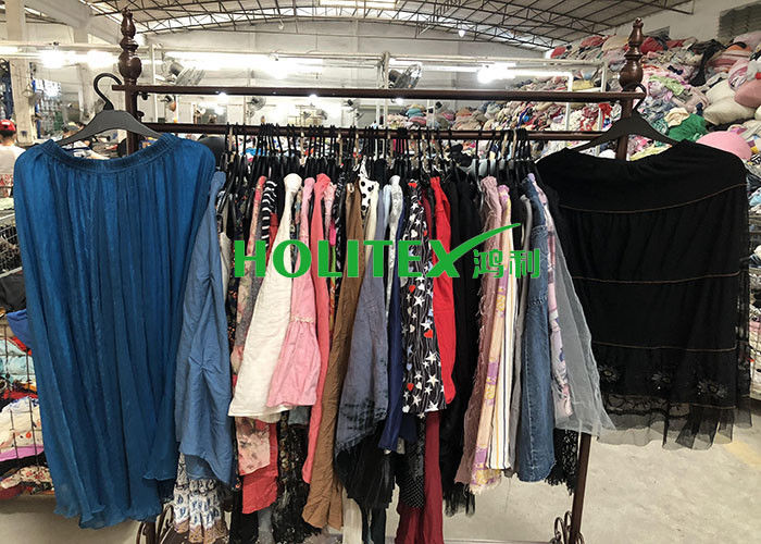 Popular Used Summer Clothes / Second Hand Womens Cotton Skirts For Southeast Asia