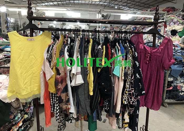 Wearable Second Hand Summer Clothes , British Style Used Womens Cotton