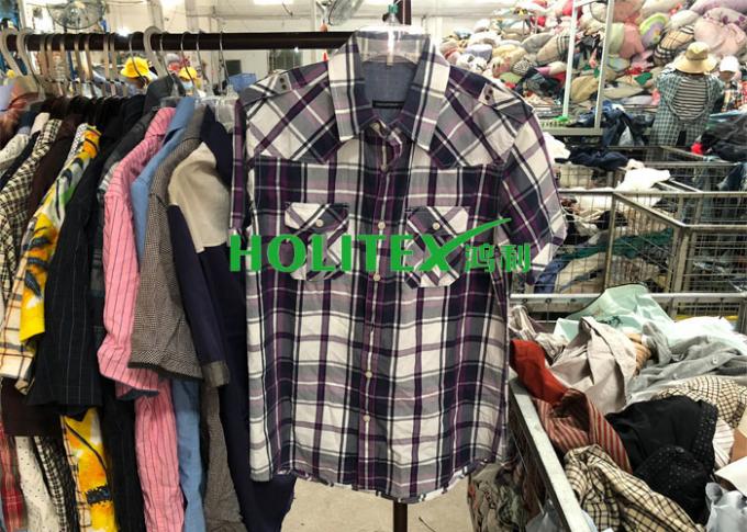 Adults 2nd Hand Mens Clothing , Second Hand Used Clothes Mens Shirts Short Sleeves